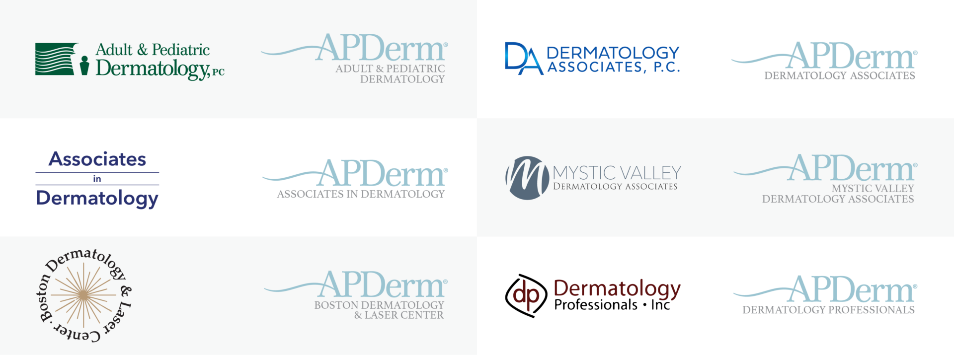 APDerm before and after logos horizontal