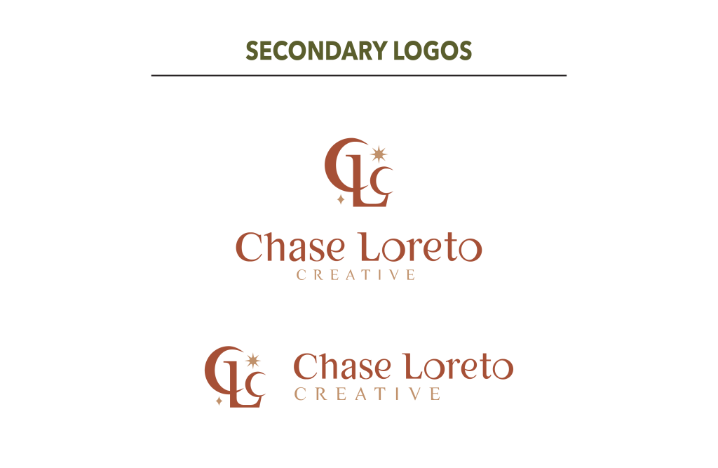 Chase Loreto Creative Secondary Logos