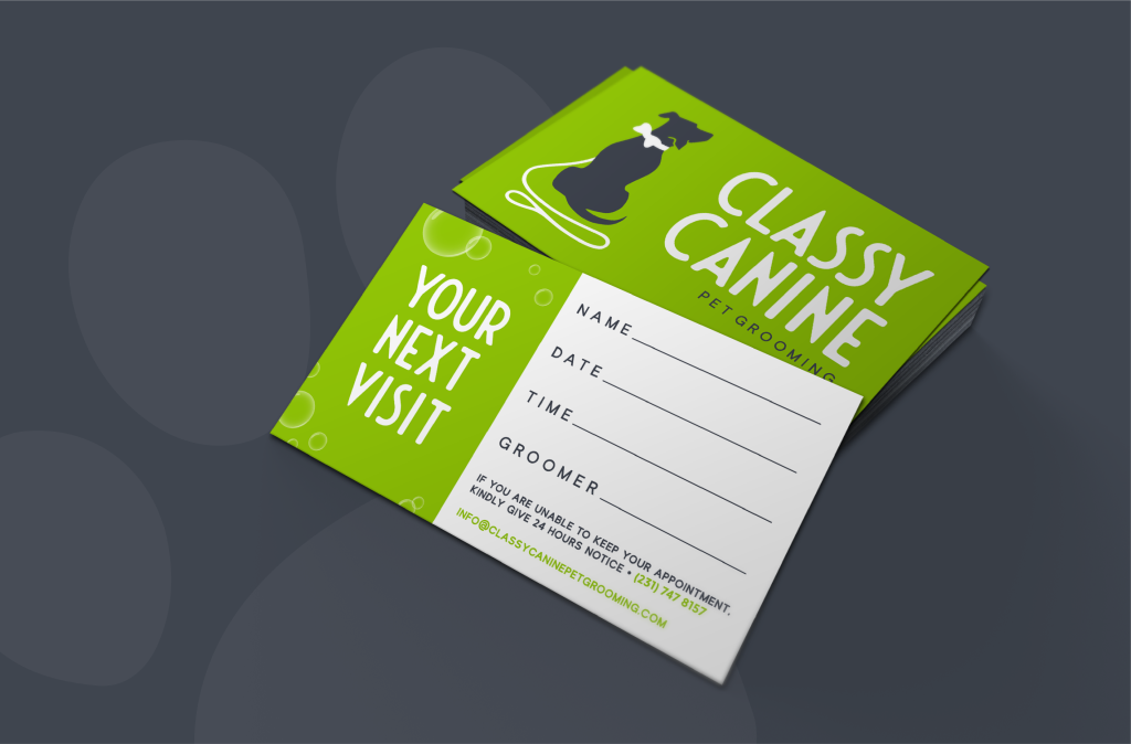 Classy Canine Business Cards Horizontal