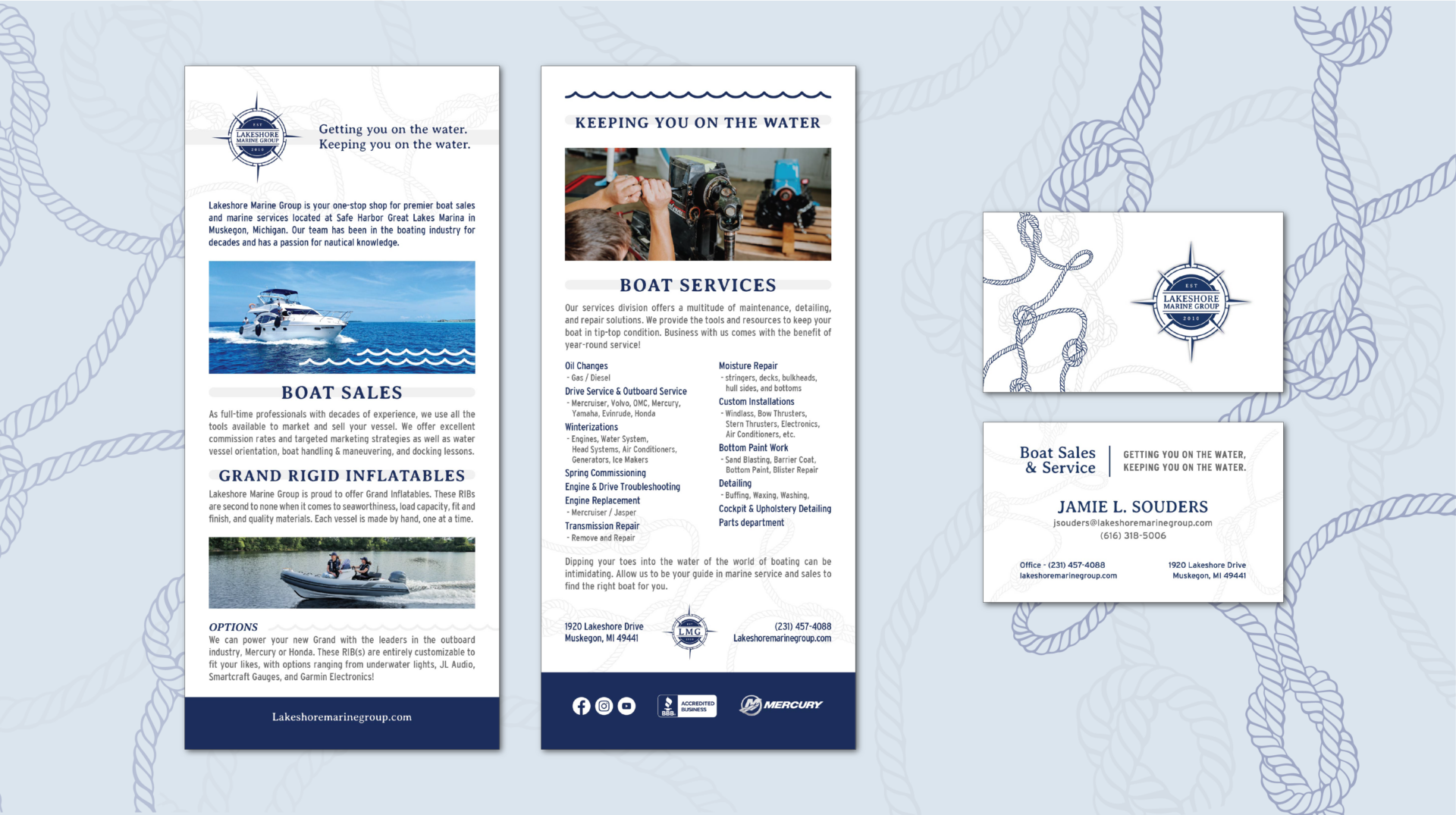 Lakeshore Marine Group Print Collatoral