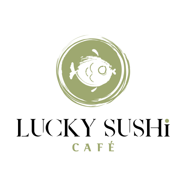Lucky Sushi Cafe Full logo